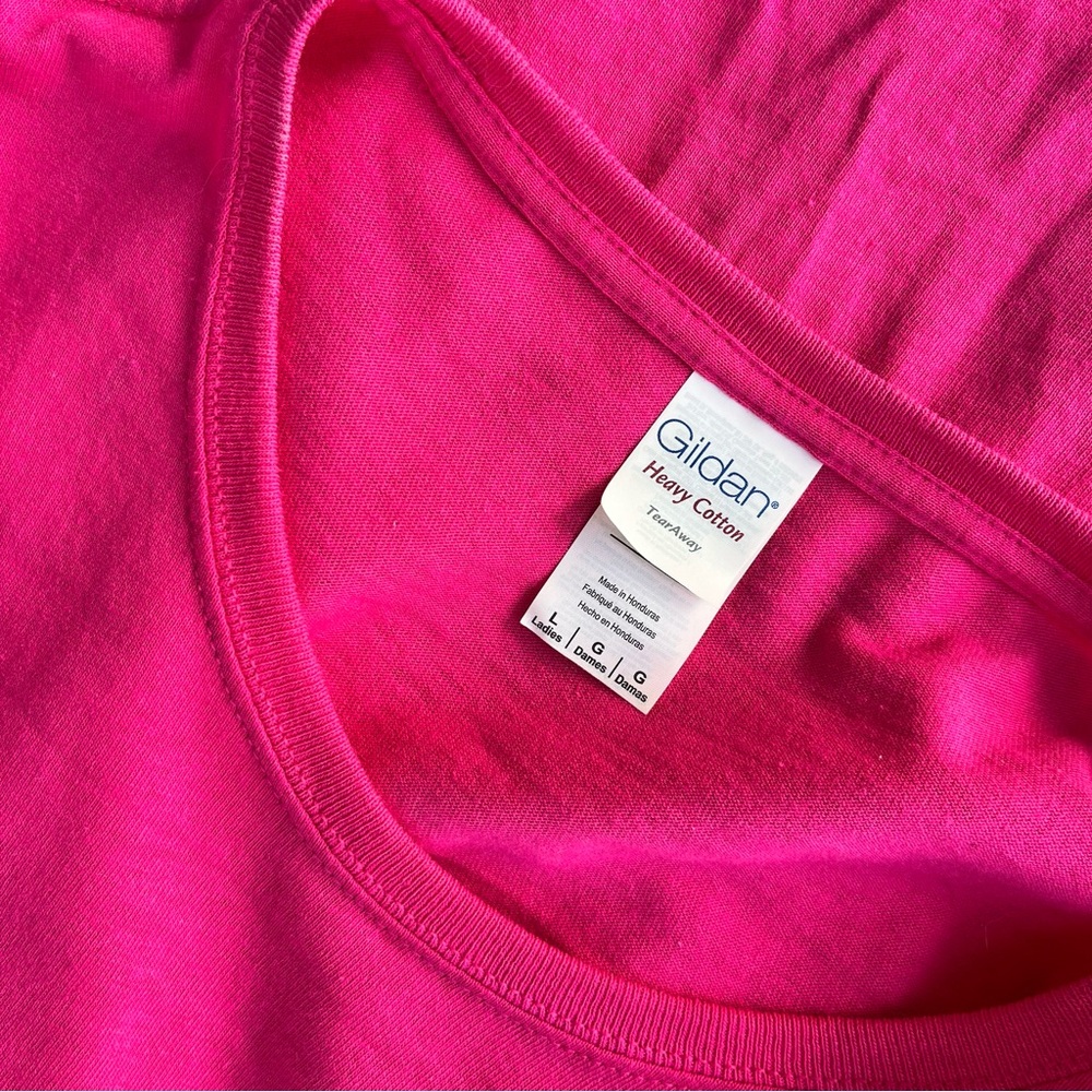 Graphic Cat Kitten Pink T-Shirt Size Large - Picture 4 of 5